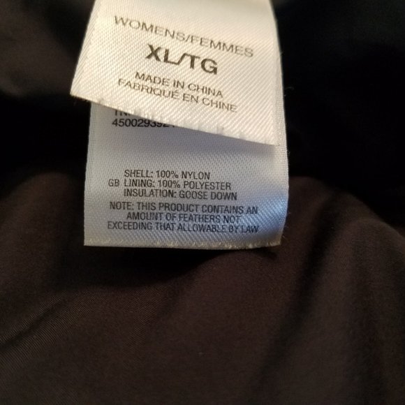 North Face Womens XL Black Goose Down Winter Ladies Puffer Jacket Bubble Coat - Picture 4 of 5